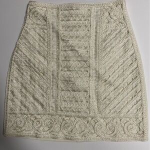 H&M Cream Textured Skirt